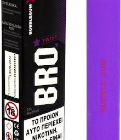 BRO Twist Bubblegum Disposable Pen Kit 2ml με Ενσωματωμένη Μπαταρία 20mg