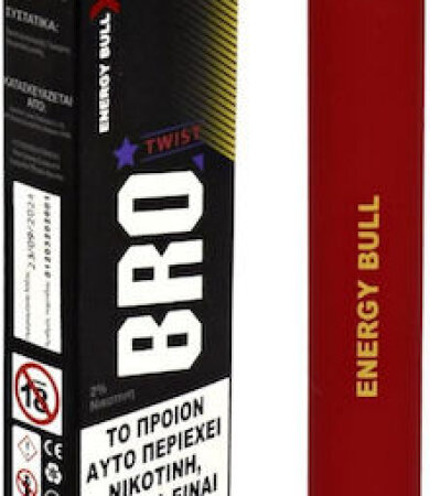 BRO Twist Energy Bull Disposable Pen Kit 2ml με Ενσωματωμένη Μπαταρία 600 Puffs 20mg