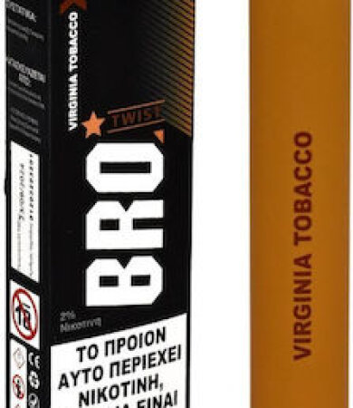 BRO Twist Virginia Tobacco Disposable Pen Kit 2ml 600 pufs με Ενσωματωμένη Μπαταρία 20mg